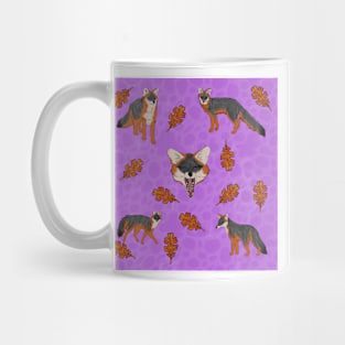 Grey Foxes Purple Mug